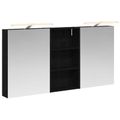 vidaXL Set kabinetov do kúpeľne 3 ks 140 x 14,5 x 70 cm