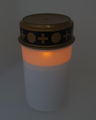 HD -123F Cintorínová LED sviečka s časovačom biela