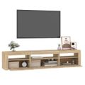 vidaXL TV skrinka s LED svetlami dub sonoma 195x35x40 cm