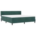 vidaXL Posteľ s pružinovým rámom Tmavozelená 200 x 180 cm Zamat