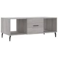 vidaXL Konferenčný stolík sivý sonoma 102x50x40cm kompozitné drevo