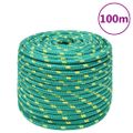 vidaXL Lodné lano zelené 14 mm 100 m polypropylén
