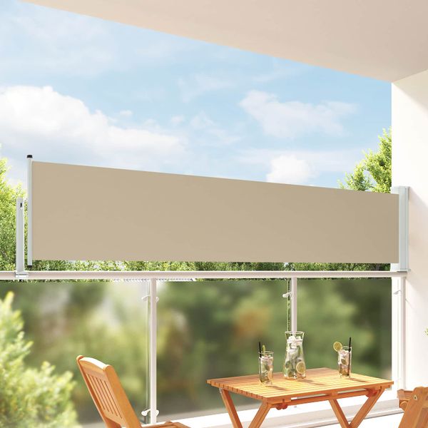 vidaXL Bočný markíz 60 x 300 cm 100% polyester, železo, oceľ