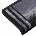 vidaXL Samolepiace nášľapy na schody 15 ks 65x21x4 cm čierno-sivé