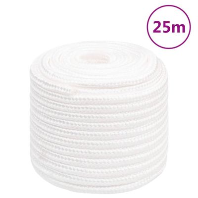 vidaXL Lodné lano biele 18 mm 25 m polypropylén