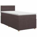 vidaXL Posteľ boxspring s matracom Tmavohnedá 90 x 190 cm Látka