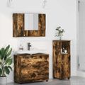 vidaXL Sada kúpeľňového nábytku 3 ks Dymová dub 76,5 x 35 x 64 cm