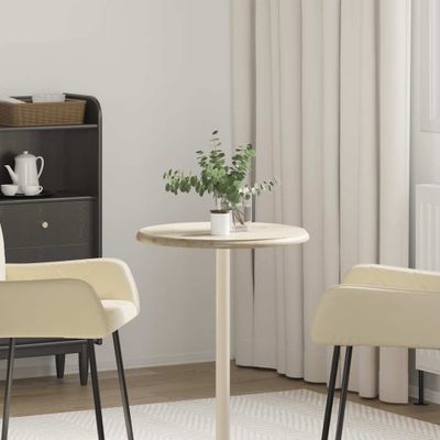 vidaXL Stolová doska krémová Ø50x2,5 cm mramor