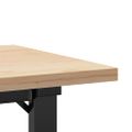 vidaXL Konferenčný stolík v tvare O 100x50x45,5 cm borovica a oceľ