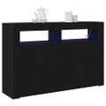 vidaXL Servírovacia skriňa Čierny dub 116 x 30 x 75 cm