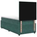 vidaXL Posteľ boxspring s matracom Tmavozelená 90 x 190 cm Zamat