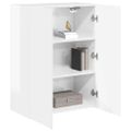 vidaXL TV nástenná skriňa Vysoký lesk bielej 59,5 x 31 x 80 cm