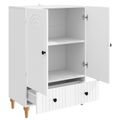 vidaXL Servírovacia skriňa Biela 66 x 34,5 x 95 cm Kompozitné drevo