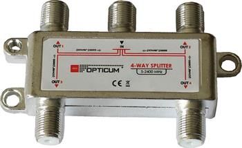 Rozbočovač OPTICUM 4xF HQ 5-2400 MHz, priechodný všetkými smermi Rozbočovač OPTICUM 4xF HQ 5-2400 MHz, průchozí všemi směry