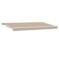 vidaXL Rám markízy Béžová 400 x 200 cm Polyester s PU povrchom
