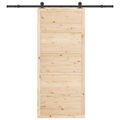 vidaXL Posuvné dvere 80 x 208 cm Borovicový masív Prírodná