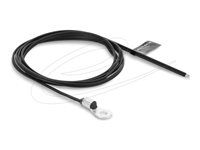 Delock - Temperature sensor cable - M4 ring terminal do obnažený drát - 1 m - plochý - cerná