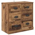 vidaXL Servírovacia skriňa Staré drevo 70 x 35,5 x 67,5 cm