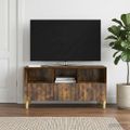 vidaXL TV skrinka 102 x 34,5 x 50 cm Dymový dub Kompozitné drevo