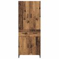 vidaXL Highboard Staré drevo 69,5 x 34 x 180 cm Kompozitné drevo