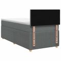 vidaXL Posteľ boxspring s matracom Tmavosivá 80 x 200 cm Látka