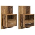 vidaXL Nočný stolík 2 ks Staré drevo 50 x 32.5 x 80cm Kompozitné drevo