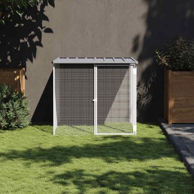 vidaXL Klietka pre kurčatá strecha svetlo šedá 103x98x90 cm poz. oceľ