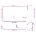 vidaXL Nohy ku konferenčnému stolíku, antracitové, 2 ks, 70 x (42-43) cm, oceľové