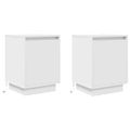 vidaXL Nočné skrinky s LED osvetlením 2 ks Biela 38x34x50 cm