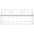vidaXL Skleník so základovým rámom strieborný 445x169x195 cm hliník