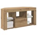 vidaXL Rohový LED TV kabinet 100 x 40 x 50 cm Remeselný dub