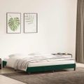 vidaXL Rám postele bez matraca Tmavo zelená 200x220 cm Zamat