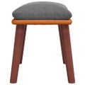 vidaXL Podnožka bledosivá 45x29,5x35 cm látka a umelá koža