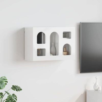 vidaXL Závesná skrinka ELST Vysoký lesk bielej 60 x 20 x 40 cm