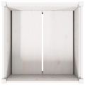 vidaXL Záhradný kvetináč biely 70x70x70 cm borovicový masív