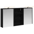 vidaXL Set kabinetov do kúpeľne 3 ks 126 x 16 x 62.5 cm