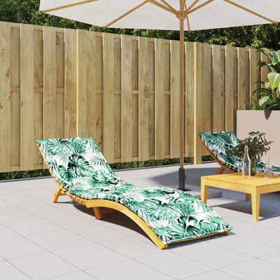 vidaXL Vankúš na ležadlo Vzor listov 200 x 70 x 3 cm Oxfordská látka