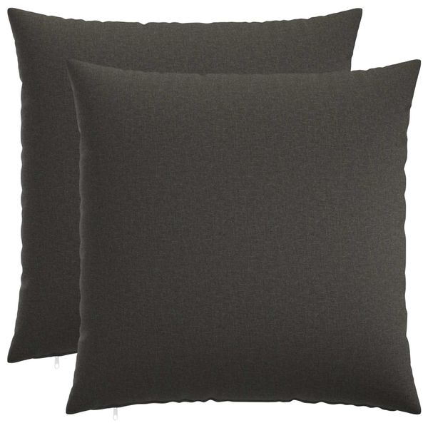 vidaXL Poťah na podložku 2 pcs HEERLEN Tmavosivá 80 x 80 cm
