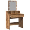 vidaXL Toaletný stolík Staré drevo 80 x 41 x 144.5 cm Kompozitné drevo
