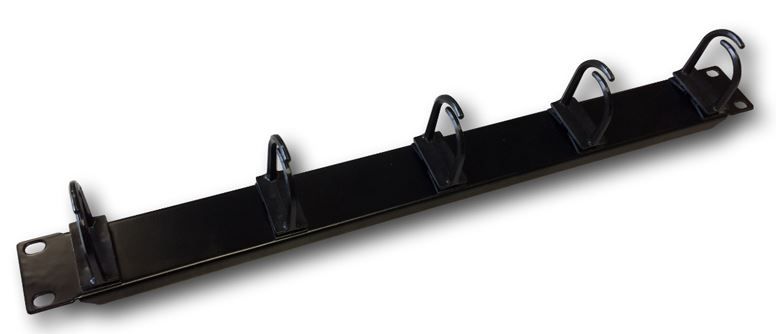 19'' vyväzovací panel 1U 5x plast oko 3x3cm čierny