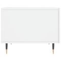 vidaXL Konferenčný stolík lesklý biely 50x50x40 cm kompozitné drevo