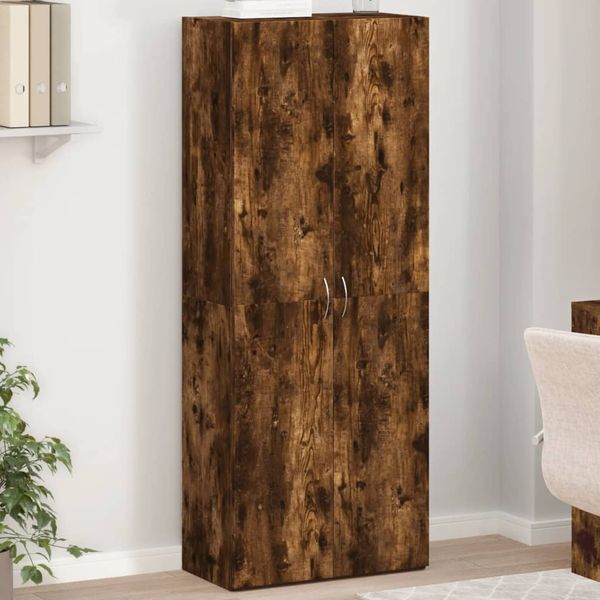 vidaXL Kartotéka dymový dub 60x32x153 cm kompozitné drevo