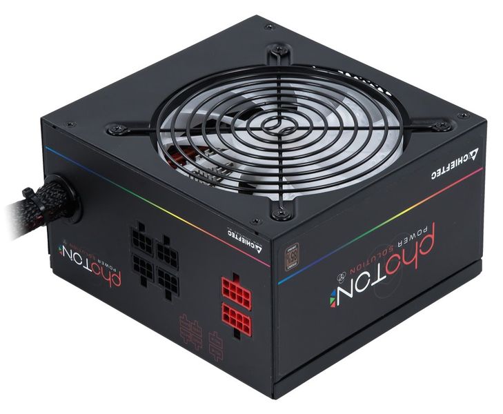 CHIEFTEC zdroj CTG-650C-RGB / Photon Series / 650W / 120mm fan / akt. PFC / modulární kabeláž / 80PLUS Bronze Zdroj, ATX, 650W, aktivní PFC, 120mm ventilátor, RGB podsvícení, cástecne modulární kabeláž, 80PLUS Bronze