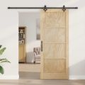 vidaXL Posuvné dvere ORKDAL 86 x 211 cm Borovicový masív Prírodná