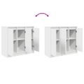 vidaXL Komoda biela 85x34x76 cm kompozitné drevo