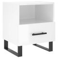 vidaXL Nočné stolíky 2 ks lesklé biele 40x35x47,5 cm kompozitné drevo