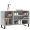 vidaXL Botník betónovo sivý 102x36x60 cm spracované drevo