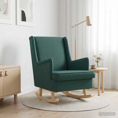 vidaXL Hojdacie kreslo Tmavozelená 62 x 80 x 85 cm látka