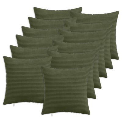 vidaXL Poťah na podložku 12 pcs HEERLEN Zelená 45 x 45 cm manšestr