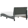 vidaXL Posteľ s matracom Hanko tmavosivá 100x200 cm látka